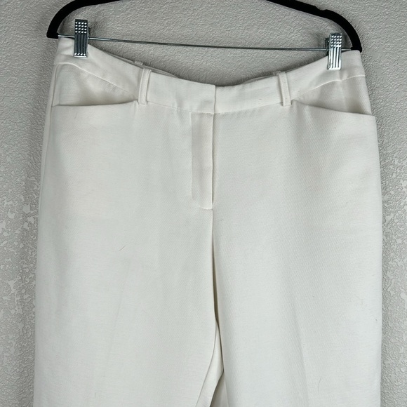Worthington Off White Slim Fit Career Business Straight Leg Pants Size 12 - Picture 2 of 9